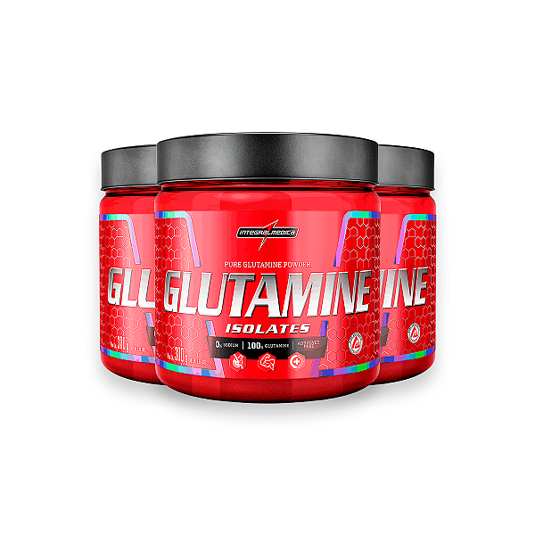 Kit 3 Glutamina Isolada em Pó Integral Medica 300g