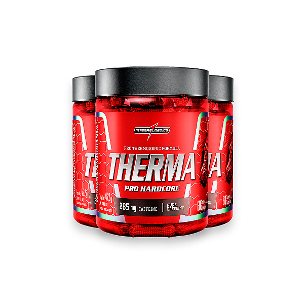 Kit 3 Therma Pro Hardcore Integral Medica 60 Cápsulas
