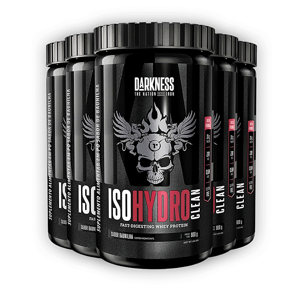 Kit 5 Whey Protein Iso Hydro Darkness Baunilha 900g