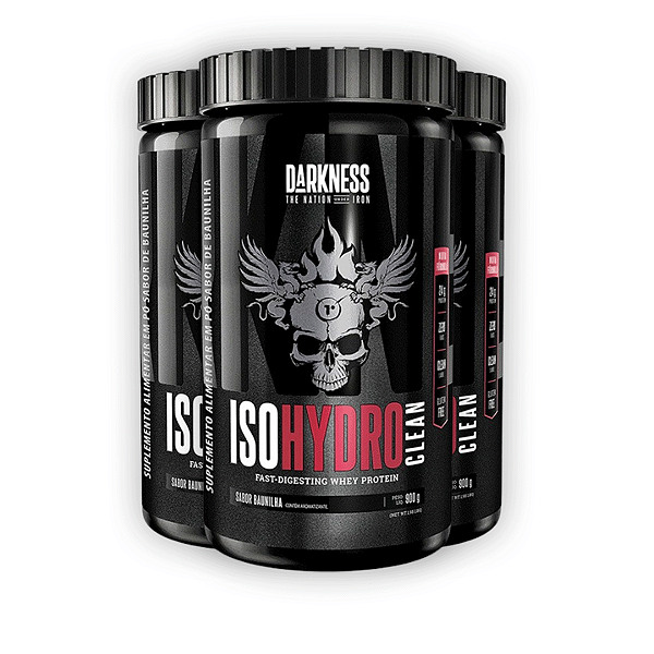 Kit 3 Whey Protein Iso Hydro Darkness Baunilha 900g