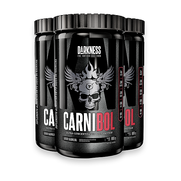 Kit 3 Proteína de Carne Darkness Baunilha 900g
