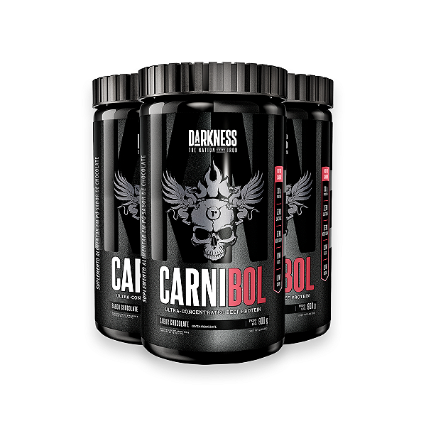 Kit 3 Proteína de Carne Darkness Chocolate 900g