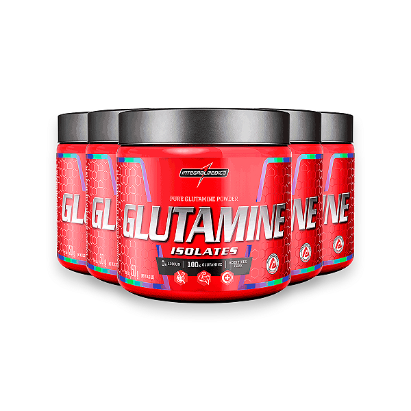 Kit 5 Glutamina Isolada em Pó Integral Medica 150g