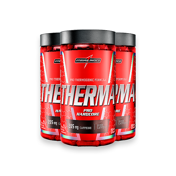 Kit 3 Therma Pro Hardcore Integral Medica 120 Cápsulas