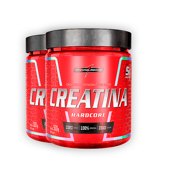 Kit 2 Creatina Monohidratada Hardcore Integral Medica 500g