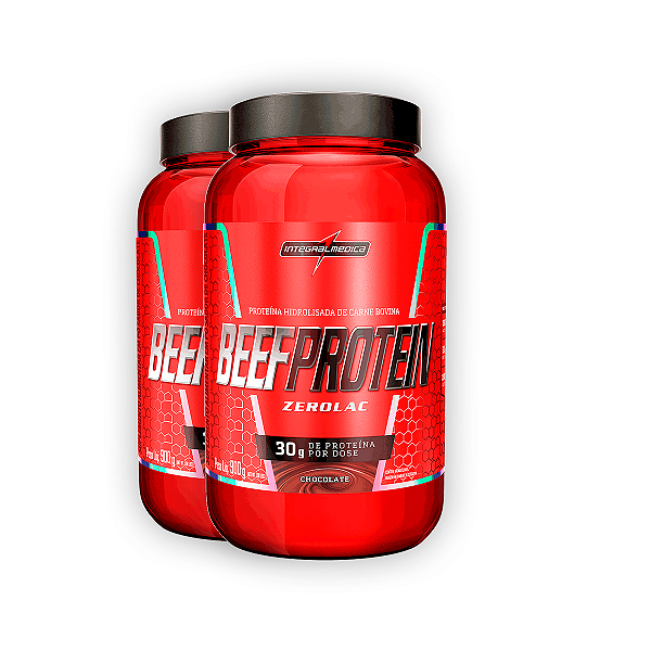 Kit 2 Proteína Hidrolisada Beef Integral Medica Chocolate 900g