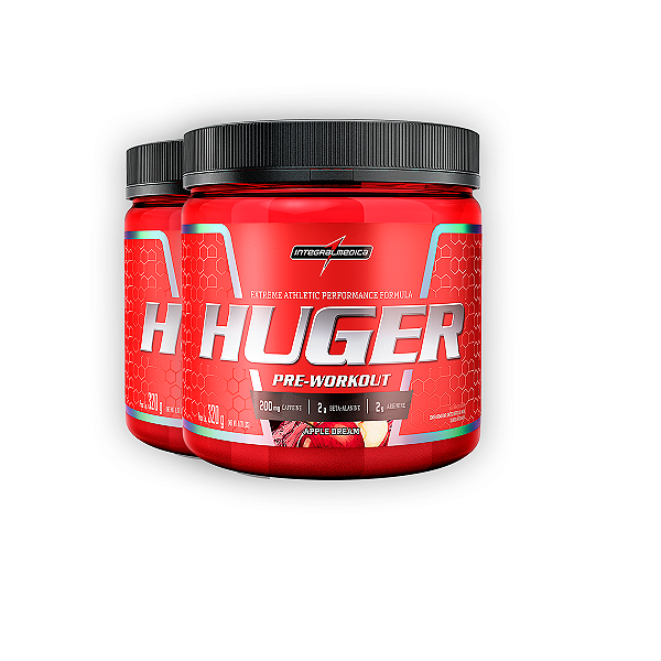 Kit 2 Pré Treino Huger Integral Medica Apple Dream 320g