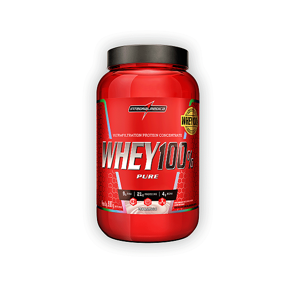 Whey Protein 100% Puro V2 Integral Medica Morango 900g