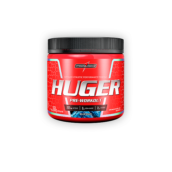 Pré Treino Huger Integral Medica Blue Razz 320g