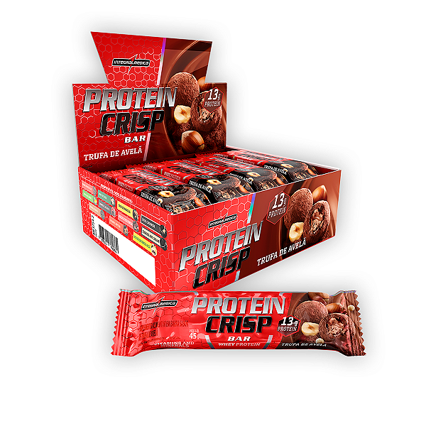 Barra Proteína Crisp Integral Medica Trufa Avelã 45g 12Und