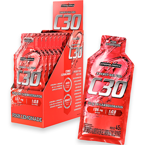 Energy Gel VO2 C30 Integral Medica Pink Lemonade 45g 10Und