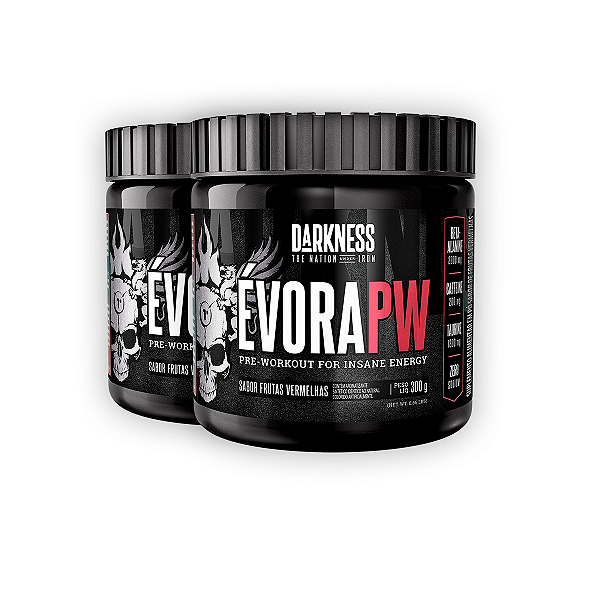 Kit 2 Pré Treino Évora V2 Darkness Frutas Vermelhas 300g