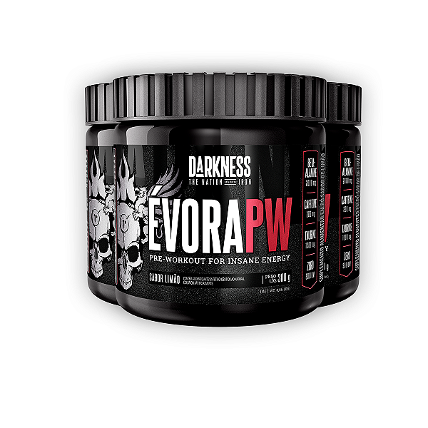 Kit 3 Pré Treino Évora V2 Darkness Limão 300g