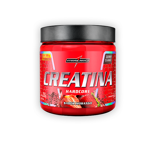 Creatina Hardcore Integral Medica Morango 350g