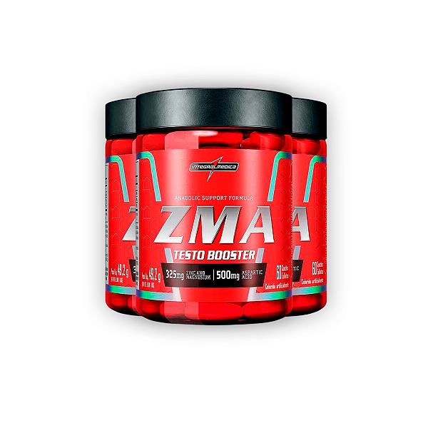 Kit 3 ZMA Testo Booster Integral Medica 60 Cápsulas