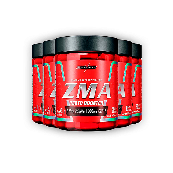 Kit 5 ZMA Testo Booster Integral Medica 60 Cápsulas