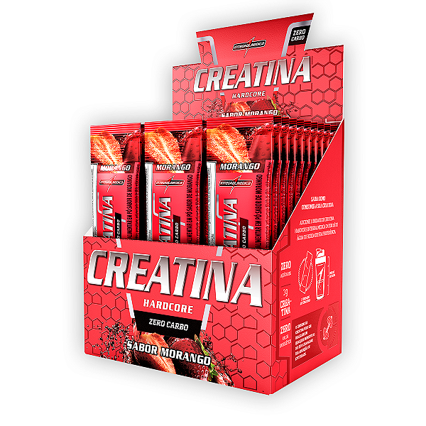 Creatina Hardcore Integral Medica Morango 30Und