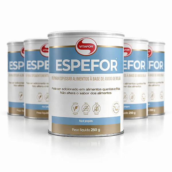 KIT 5 Espefor Vitafor 250g Espessante Alimentar