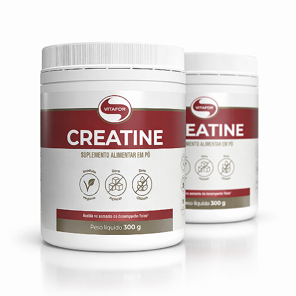 KIT 2 CREATINE Vitafor 100% Creatina Monohidratada 300g