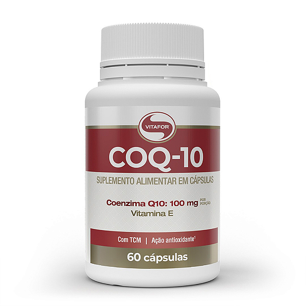 COQ-10 Vitafor Coenzima Q10 100mg e Vit.E 60 Caps