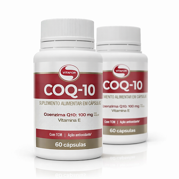 KIT 2 COQ-10 Vitafor Coenzima Q10 100mg e Vit.E 60 Caps