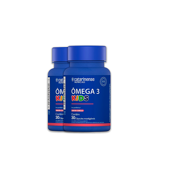 Kit 2 Ômega 3 Kids Catarinense 30 Cápsulas Cereja