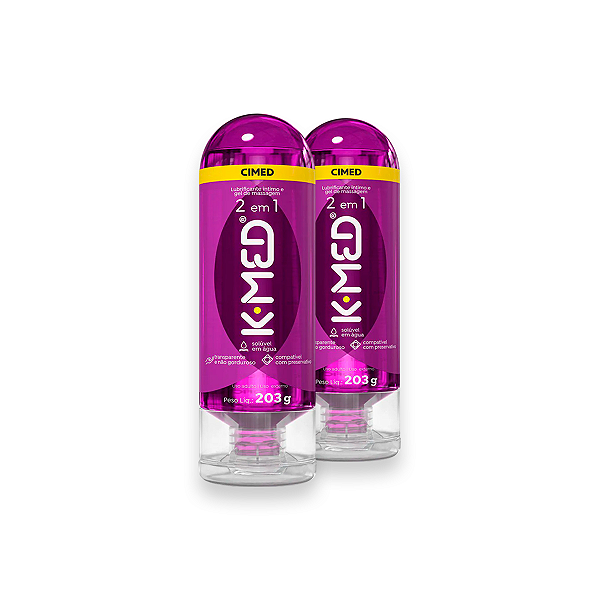 Kit 2 Lubrificante íntimo 2 em 1 K-MED Cimed Frasco 203g