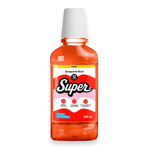 Enxaguante Bucal Super 12H Cimed Frutas Vermelhas 500ml