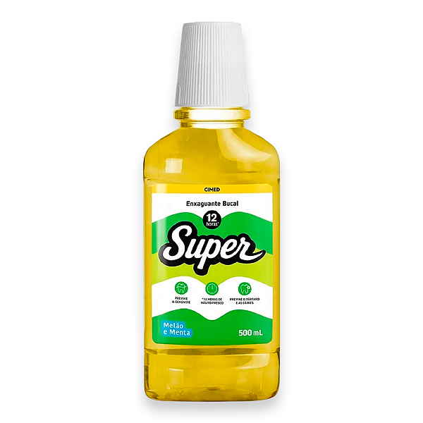 Enxaguante Bucal Super 12H Cimed Melão e Menta 500ml