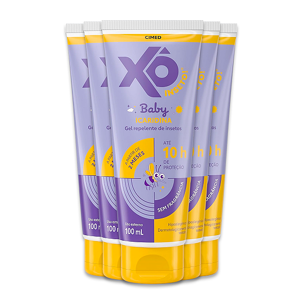Kit 5 Gel Repelente Cimed  Xô Insetos Baby  100ml