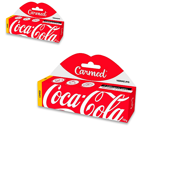 Kit 2 Carmed Hidratante Labial Vermelho Cimed Coca Cola 10g