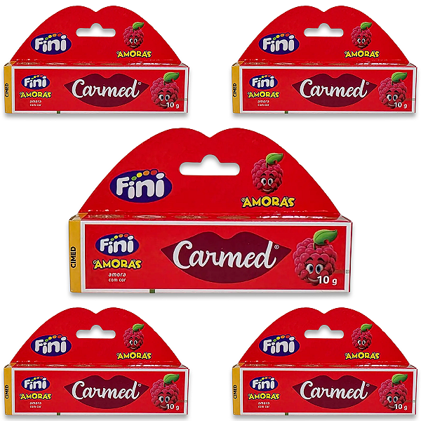 Kit 5 Carmed Hidratante Labial Com Cor Cimed Amora Claro 10g