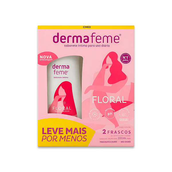 Sabonete Líquido Íntimo Dermafeme Floral Cimed 200ml