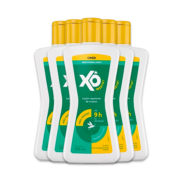 Kit 5 Repelente Xô insetos Loção 15% Cimed 200ml