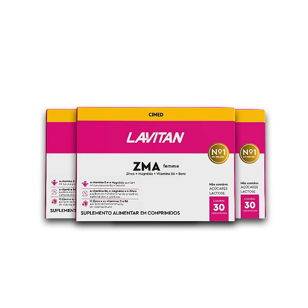 Kit 3 ZMA Femme Lavitan 30 Comprimidos