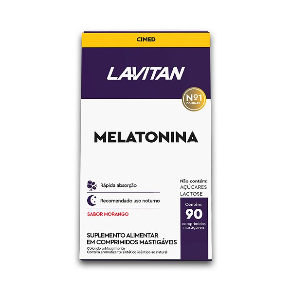 Melatonina Lavitan 90 Comprimidos Morango