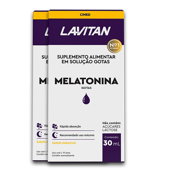 Kit 2 Melatonina Lavitan Solução Oral 30ml Maracujá