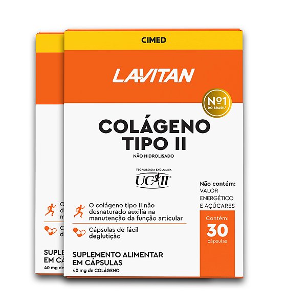 Kit 2 Colágeno Tipo II Lavitan 30 Cápsulas
