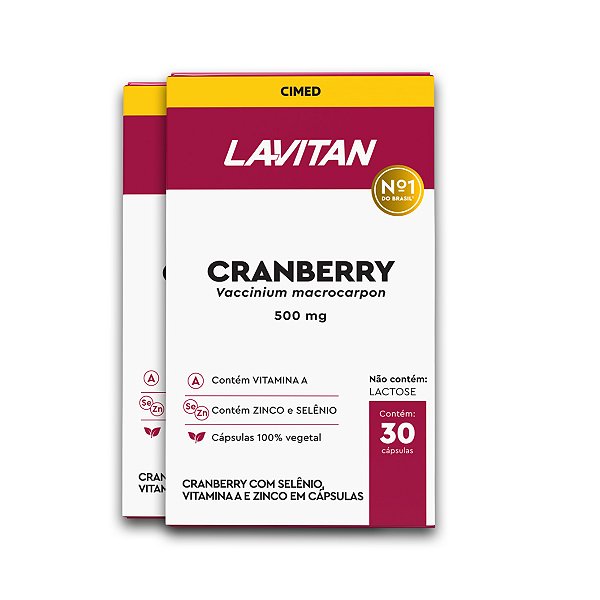 Kit 2 Cranberry Lavitan 30 Cápsulas