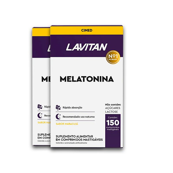 Kit 2 Melatonina Lavitan 150 Comprimidos Maracujá