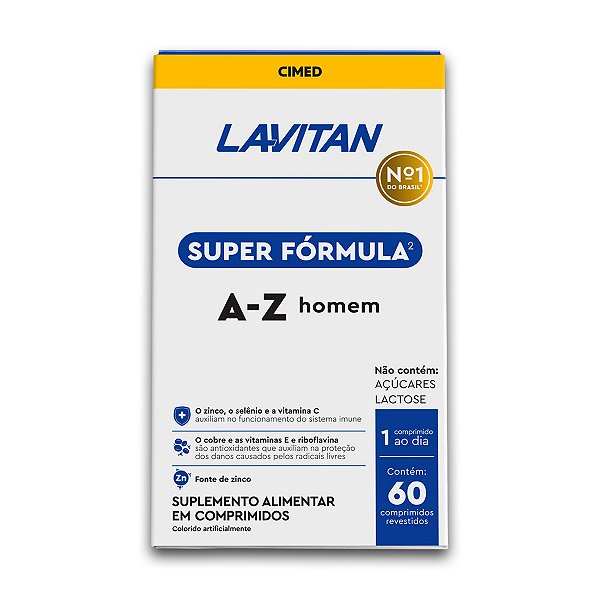 Multivitamínico Homem Lavitan 60 Comprimidos