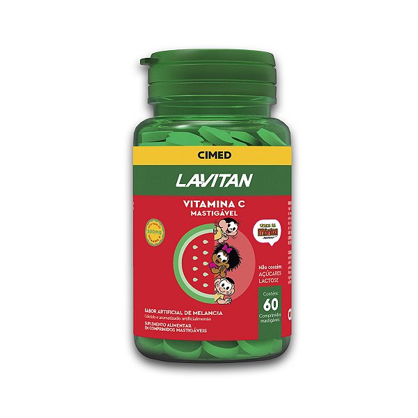 Vitamina C Lavitan 60 Comprimidos Mastigáveis Melancia