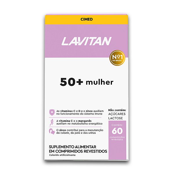 Multivitamínico Mulher 50+ Lavitan 60 Comprimidos