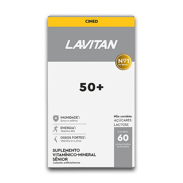 Multivitamínico 50+ Lavitan 60 Comprimidos Revestidos