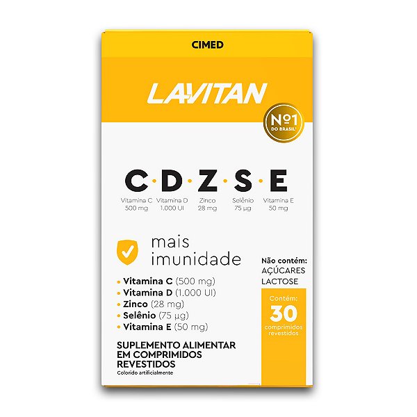 Imunidade CDZSE Lavitan 30 Comprimidos Revestidos