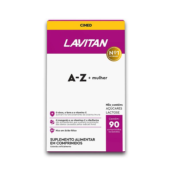 Multivitamínico A-Z Mulher Lavitan 90 Comprimidos