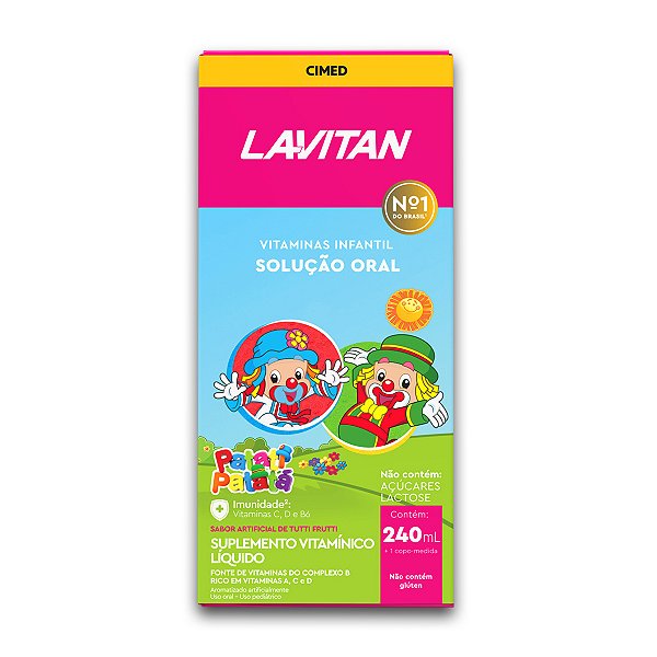 Vitamina Infantil Lavitan Solução Oral 240ml Tutti Frutti
