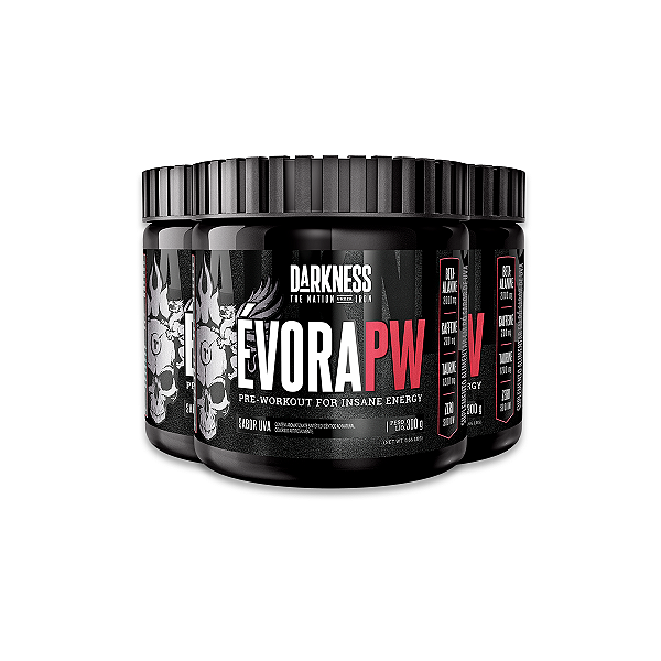 Kit 3 Pré Treino Évora V2 Darkness Uva 300g