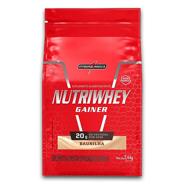 NutriWhey Gainer Whey Protein Integral Medica Baunilha 2,4kg
