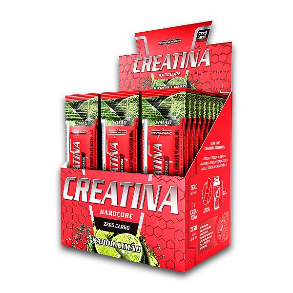 Creatina Hardcore Integral Medica Limão 30 Unidades